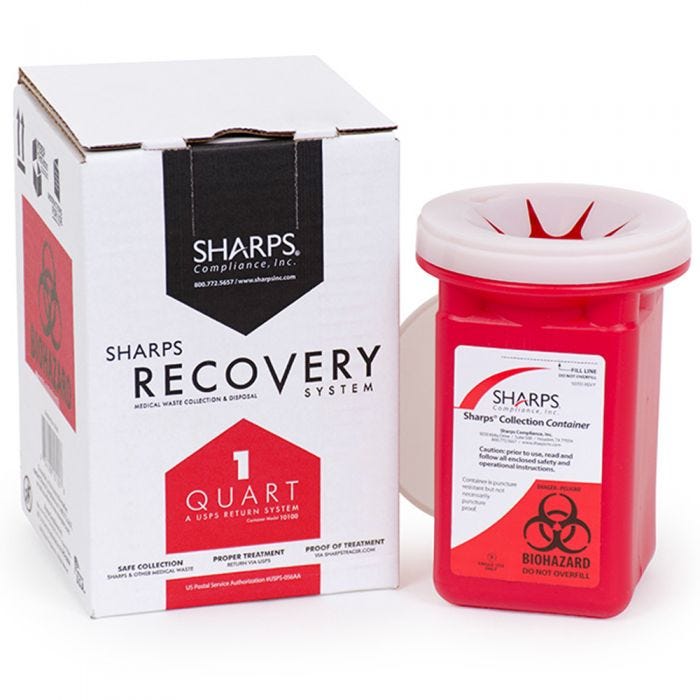 Sharps Recovery System - 1-Quart (USPS)