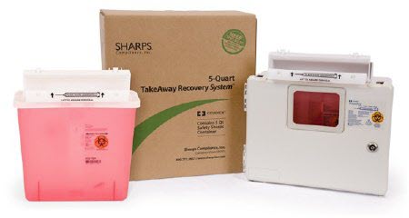 Sharps recovery system - 5 quart TakeAway intro kit - UPS