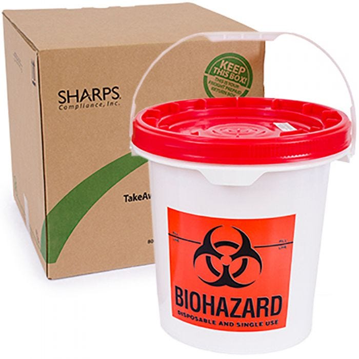 Sharps recovery system - 5 gallon TakeAway bucket - UPS