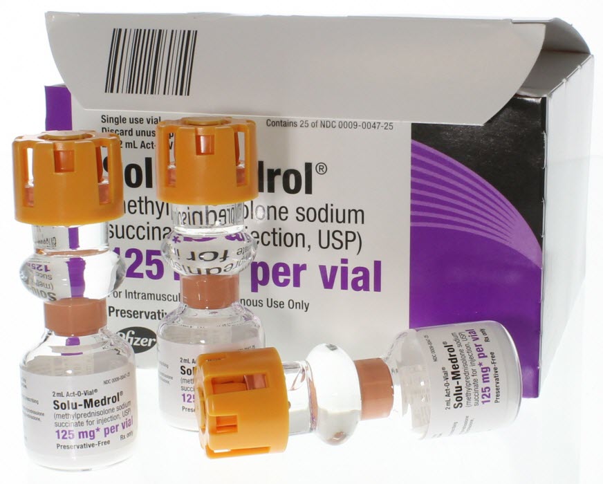 Solu-Medrol® Methylprednisolone Sodium Succinate, Single Dose Vial 2 mL