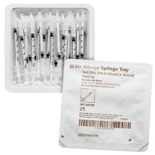 Allergy Tray - PrecisionGlide™, Attached Needle NonSafety