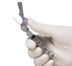 Syringe with Hypodermic Needle - Eclipse™, 1 mL 27 Gauge 1/2 Inch Detachable, Hinged Safety Needle