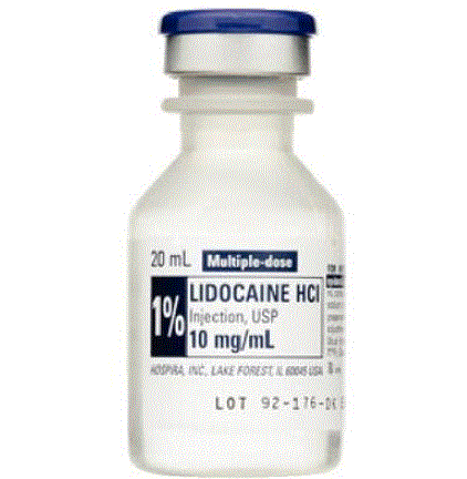 Lidocaine HCl 1%, 10 mg / mL Injection Multi-Dose Vial 20 mL