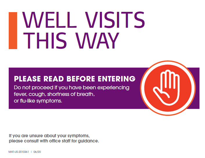 Clinic Guidebook: Well Visit Sign 1