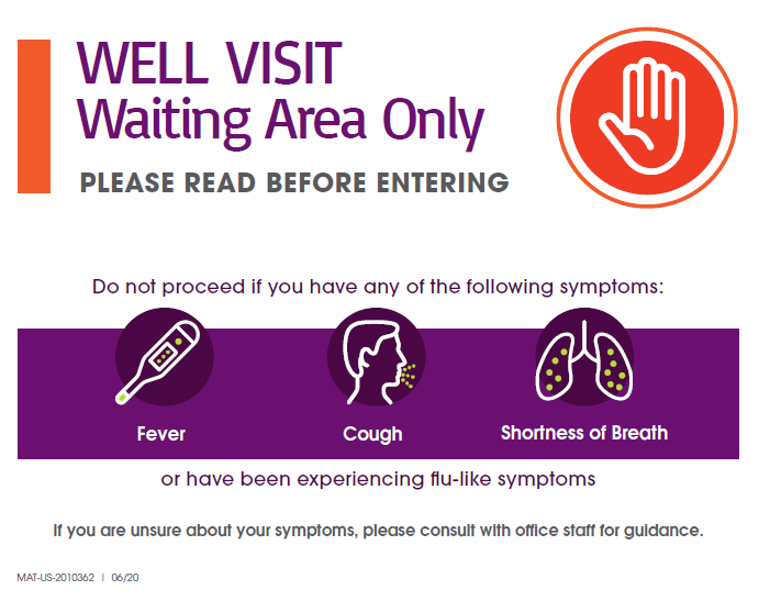 Clinic Guidebook: Well Visit Sign 2