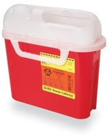 Sharps container - 5.4 quart, red