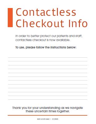 General Clinic Guidebook: Contactless Checkout Sign 2