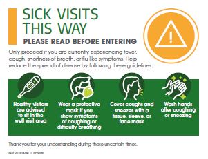 General Clinic Guidebook: Sick Visit Sign 2