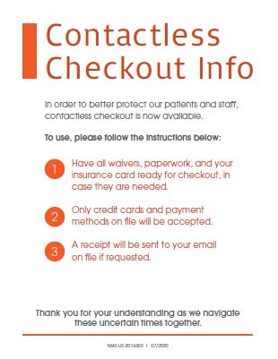 General Clinic Guidebook: Contactless Checkout Sign 1