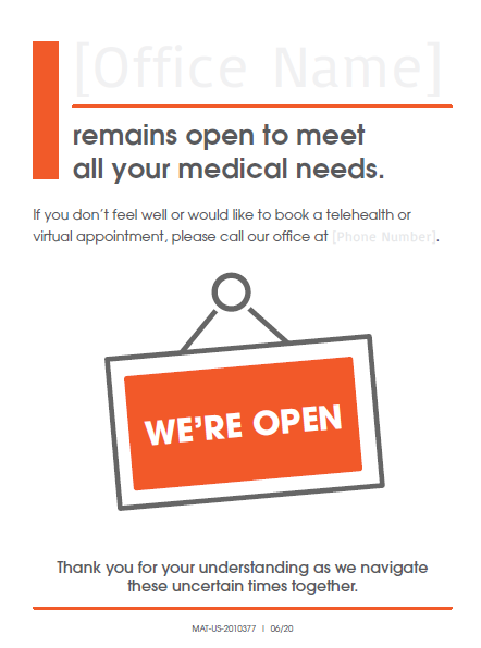 Clinic Guidebook: Office is Open Sign