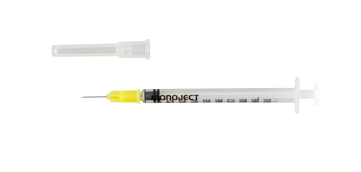Tuberculin Syringe with Detachable Needle - Monoject™ 1 mL Syringe