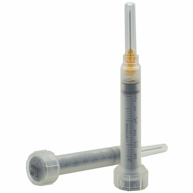 Syringe with Hypodermic Needle - Monoject™ 3 mL Syringe with 20 Gauge 1 Inch Detachable Needle, NonSafety
