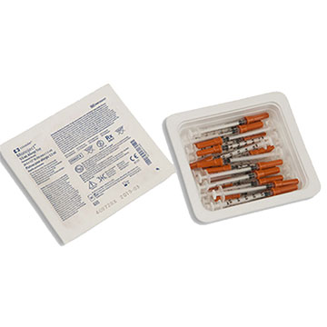 Allergy Tray - Monoject™ 1 mL syringe with Detachable 27 Gauge 1/2 Inch Needle, NonSafety